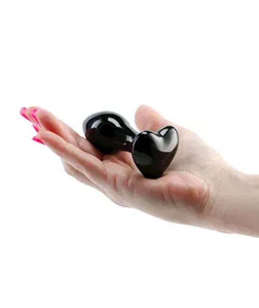 Crystal Heart Butt Plug  - Black - 3.4 Inch — image 7 of 8
