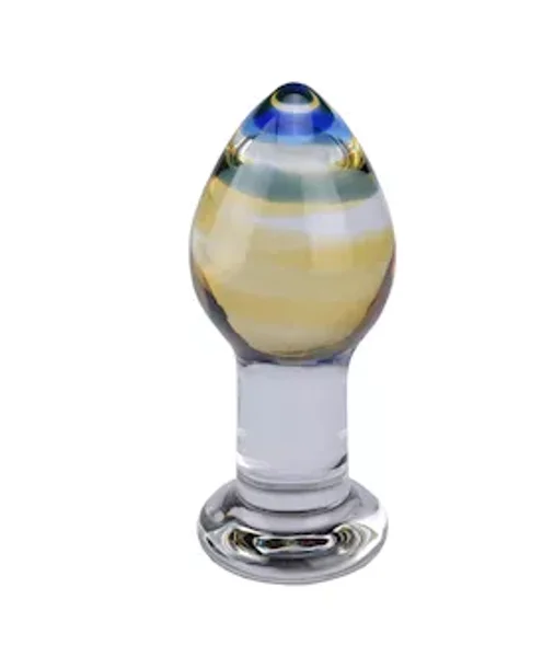 Swirl Pattern Glass Butt Plug - 3.5 Inch — image 2 of 2