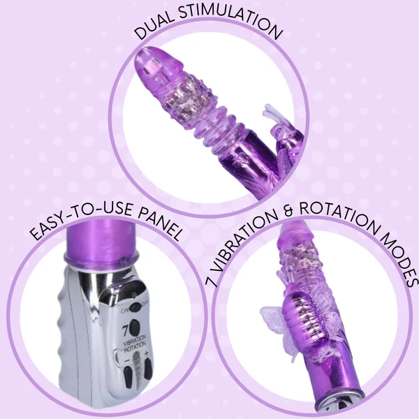 Aura Butterfly Thrusting & Rotating Dual-Action Vibrator — image 21 of 25