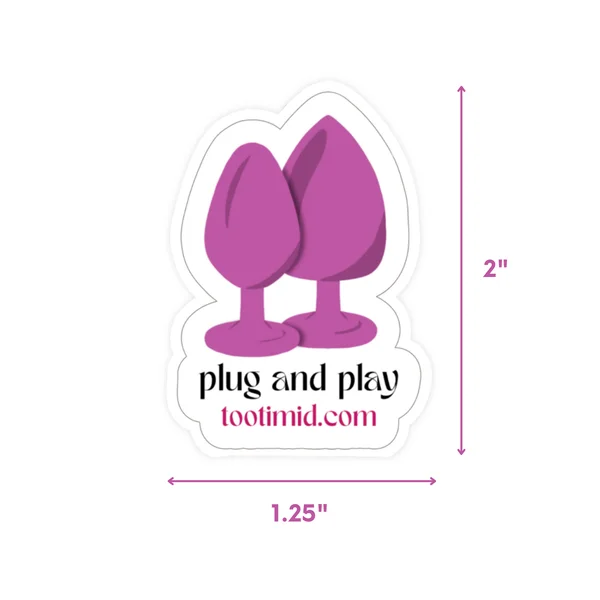TooTimid Plug and Play Anal Toy Sticker — image 5 of 6