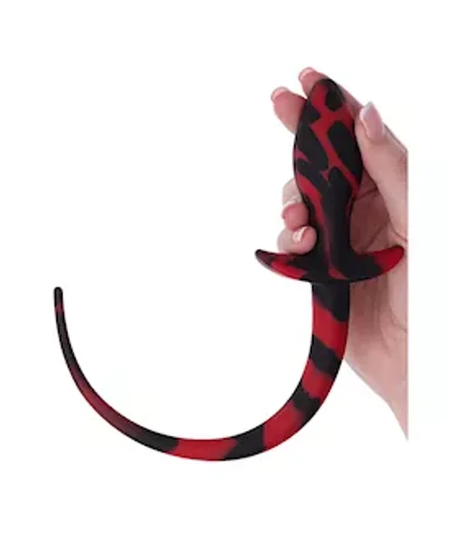 Kinki Silicone Tail Butt Plug - Red / Black - 3 Inch — image 4 of 5