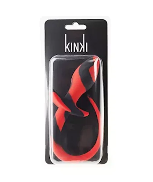 Kinki Silicone Tail Butt Plug - Red / Black - 3 Inch — image 5 of 5