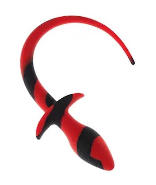 Kinki Silicone Tail Butt Plug - Red / Black - 3 Inch — image 3 of 5