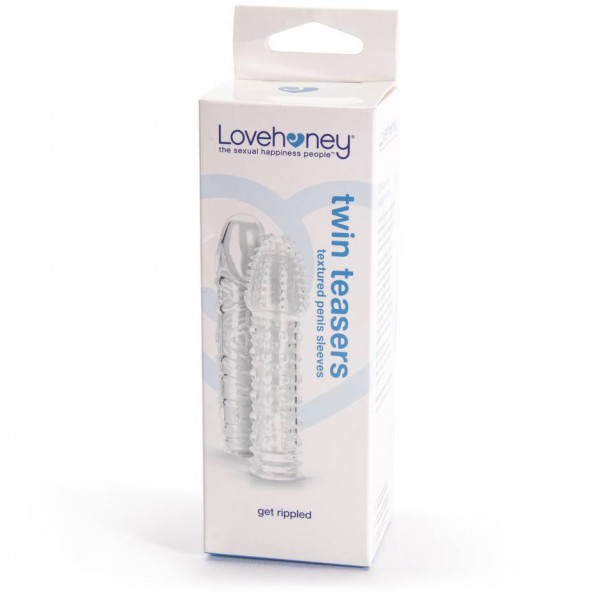 Lovehoney Twin Teasers Textured Penis Sleeves (2 Pack)