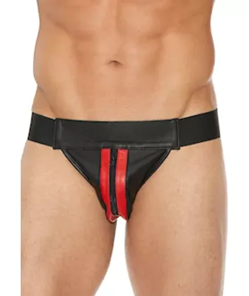 Plain Front Jock With Zip - Red -  L/xl — image 2 of 2
