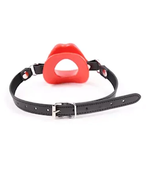 Lip Mouth Gag With Strap - Red — image 4 of 4