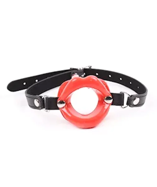 Lip Mouth Gag With Strap - Red — image 3 of 4