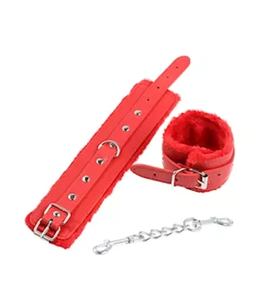 First Class Fur Cuffs - Red — image 6 of 6