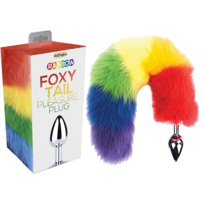 Rainbow Foxy Tail Butt Plug