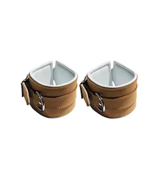 Bound X Caramel Leather Cuffs And Collar Set — image 11 of 14