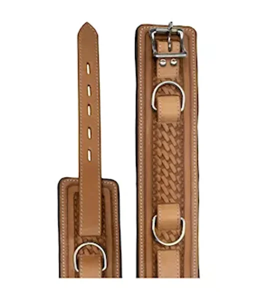Bound X Tooled Leather Cuffs And Collar Set — image 11 of 14
