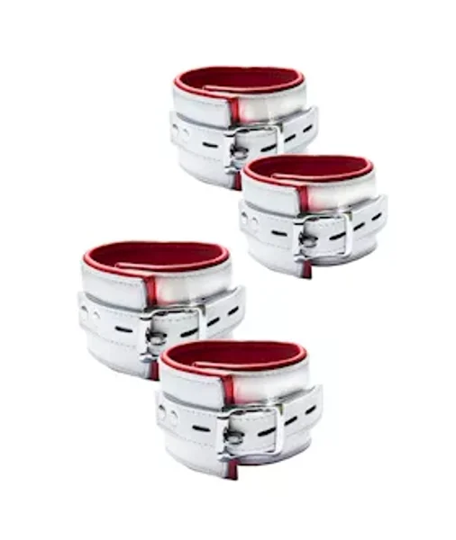 Bound X Leather Nurse Wrist And Ankle Cuff Set — image 5 of 8