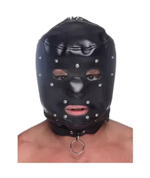 Muzzled Universal Bdsm Hood With Removeable Muzzle — image 10 of 12