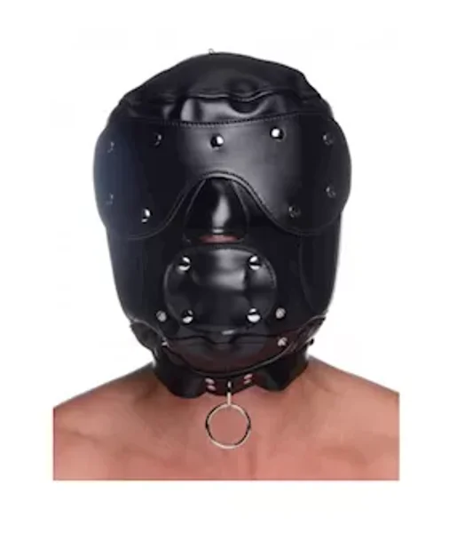 Muzzled Universal Bdsm Hood With Removeable Muzzle — image 11 of 12