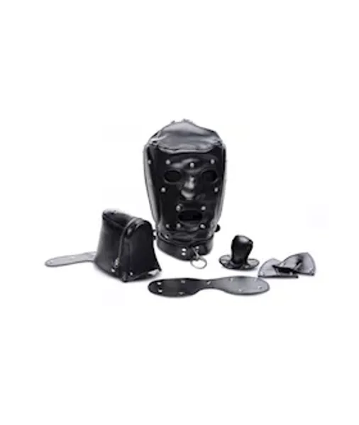 Muzzled Universal Bdsm Hood With Removeable Muzzle — image 9 of 12