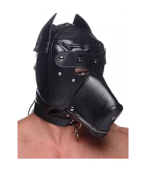 Muzzled Universal Bdsm Hood With Removeable Muzzle — image 7 of 12