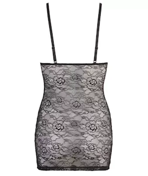 Lace Dress With Wet Look Stripes - X-large — image 4 of 4