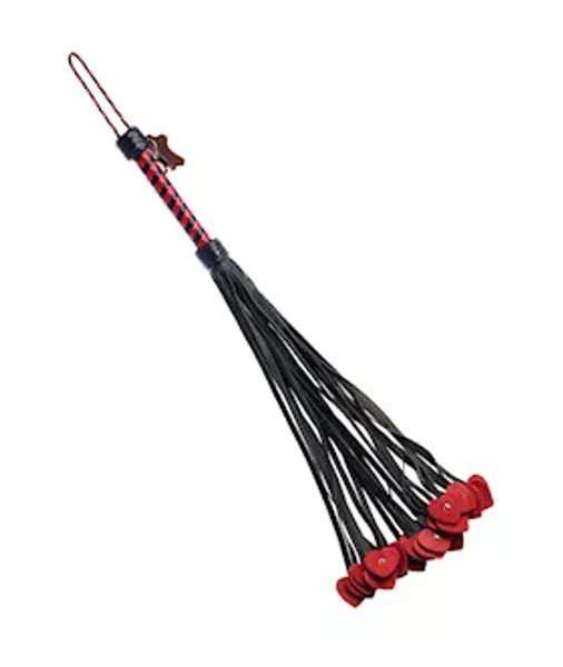 Bound X Heart Tail Leather Flogger — image 4 of 6
