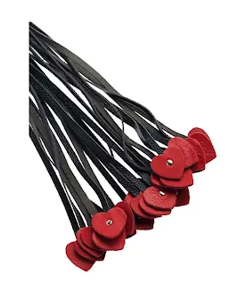 Bound X Heart Tail Leather Flogger — image 6 of 6