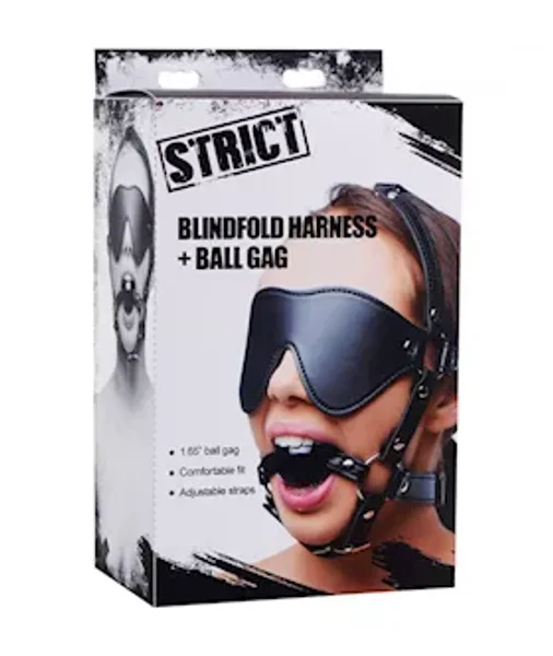 Strict Eye Mask Harness With Ball Gag — image 6 of 6