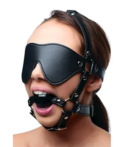 Strict Eye Mask Harness With Ball Gag — image 4 of 6