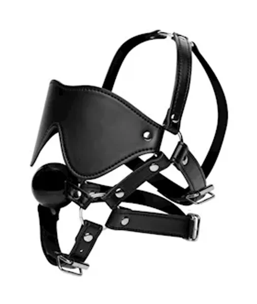 Strict Eye Mask Harness With Ball Gag — image 5 of 6