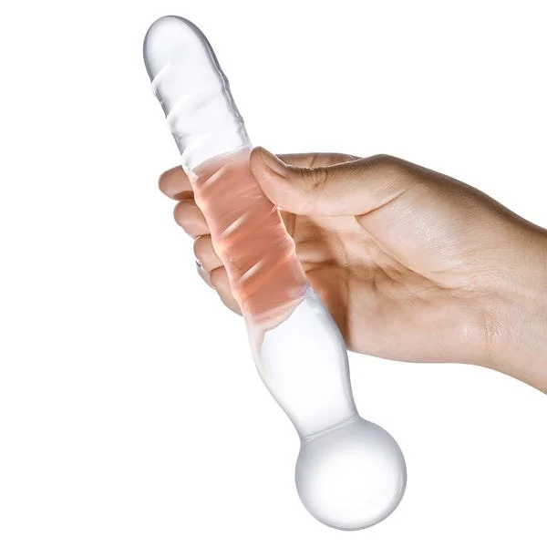 Glas 8-inch Joystick Clear Glass Dildo — image 7 of 8