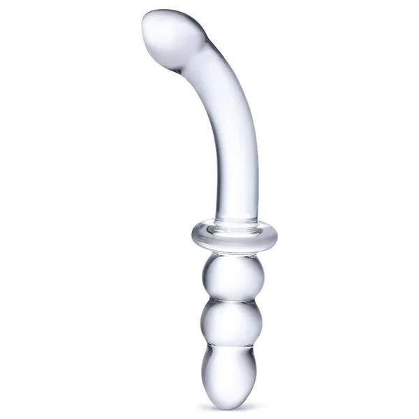 Glas 8-inch Ribbed G Spot Glass Dildo — image 11 of 14