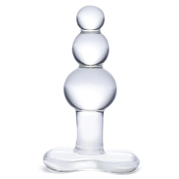 Glas 4-inch Beaded Glass Butt Plug — image 5 of 8