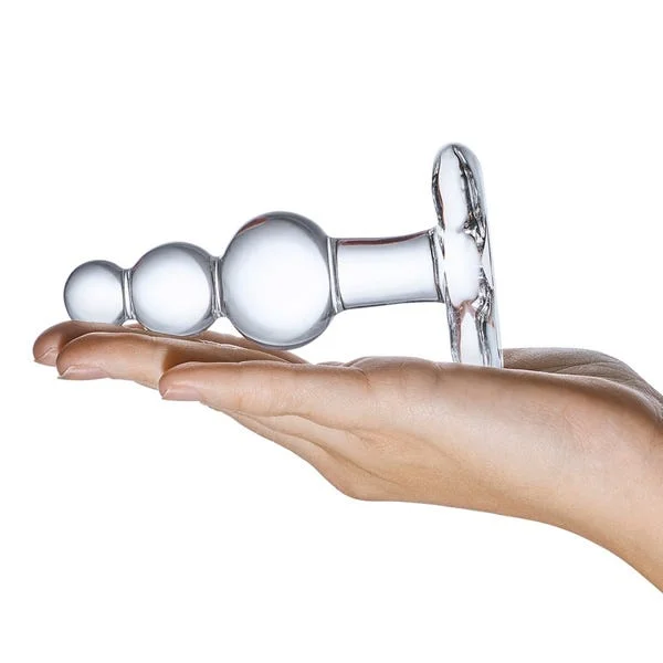 Glas 4-inch Beaded Glass Butt Plug — image 8 of 8