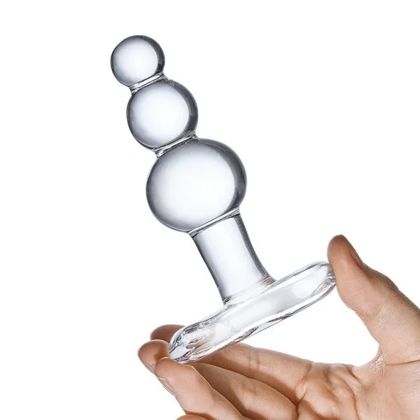 Glas 4-inch Beaded Glass Butt Plug — image 7 of 8