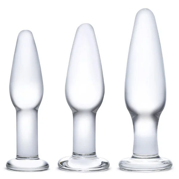 Glas 3-Piece Glass Butt Plug Anal Training Set — image 5 of 8