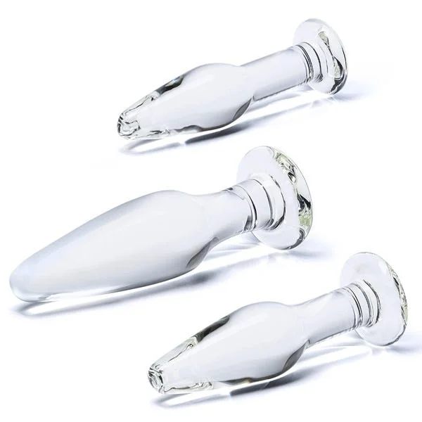 Glas 3-Piece Glass Butt Plug Anal Training Set — image 6 of 8