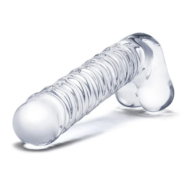 Glas 8-inch Ribbed G Spot Dildo With Balls — image 6 of 8