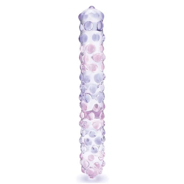 Glas 9-inch Purple Rose Nubby Dildo
