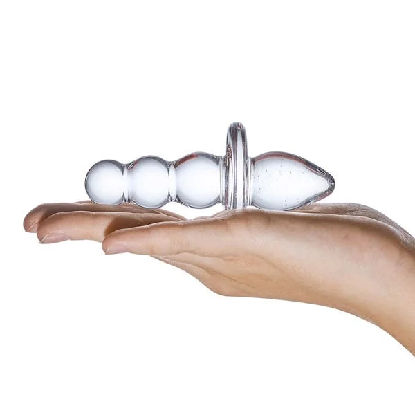 Glas 4.5-inch Titus Beaded Glass Butt Plug — image 8 of 8
