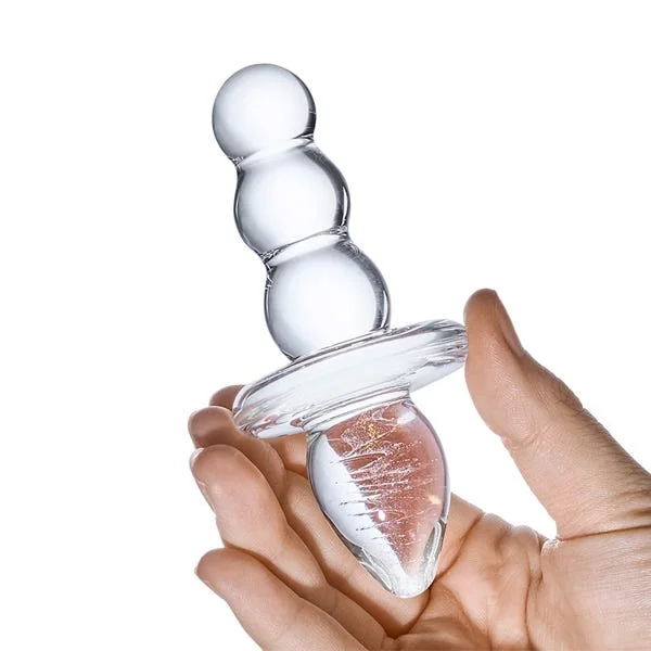 Glas 4.5-inch Titus Beaded Glass Butt Plug — image 7 of 8