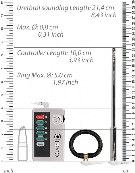 Ouch E-Stimulation 214mm Urethral Sounding Set — image 9 of 10