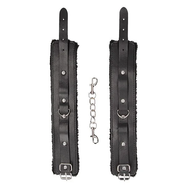 Ouch Black & White Plush Bonded Ankle Cuffs — image 5 of 6