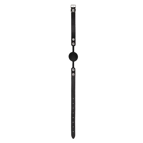 Ouch Black & White Silicone Ball Gag Leather Straps — image 5 of 6