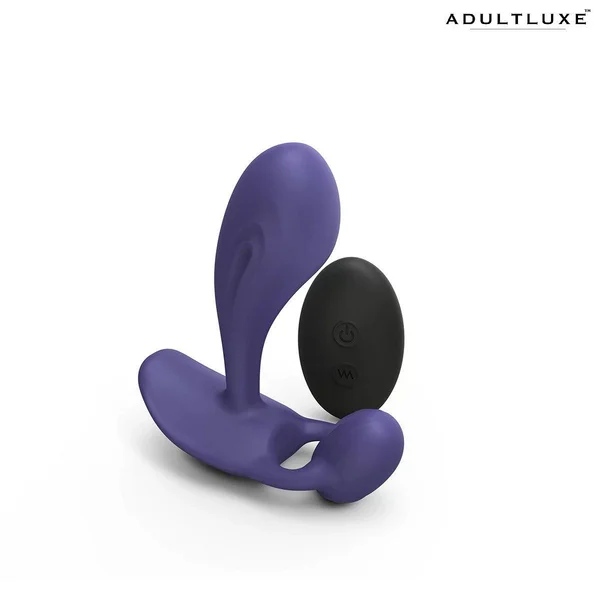 Love To Love Witty Rechargeable Silicone G-Spot / P-Spot Vibrator With Clitoral Stimulator - Midnight Indigo — image 14 of 14