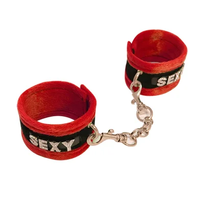 HAN016A Fluffy Diamante Sexy Wrist Restraints
