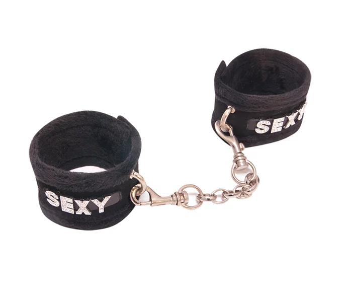 HAN016A Fluffy Diamante Sexy Wrist Restraints — image 2 of 4