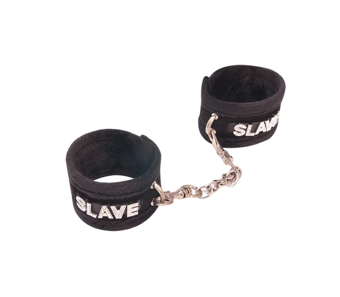 HAN016B Fluffy Diamanté Slave Wrist Restraints — image 2 of 4