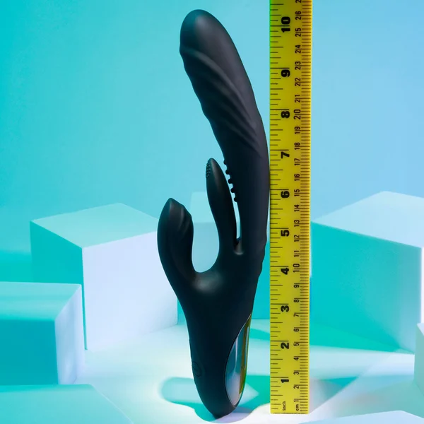 Playboy Rapid Rabbit Rechargeable Silicone Dual Stimulation Vibrator Black