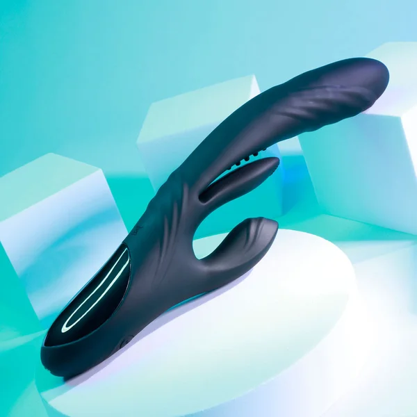 Playboy Rapid Rabbit Rechargeable Silicone Dual Stimulation Vibrator Black