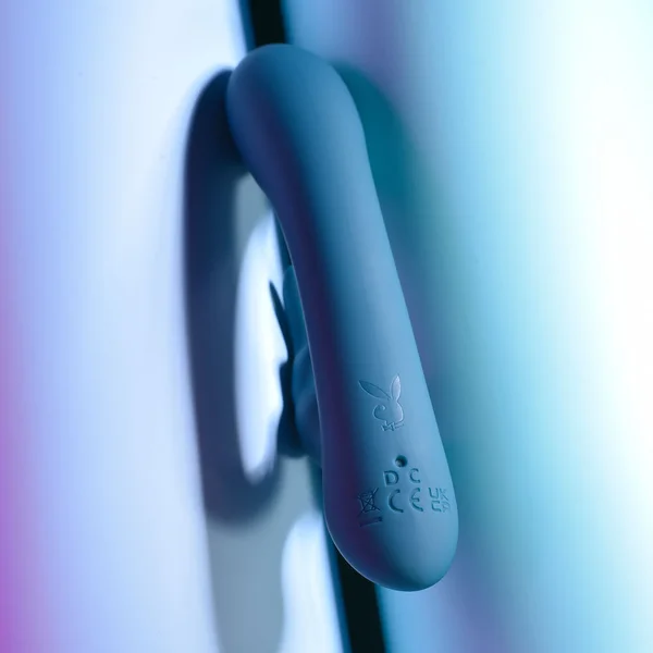 Playboy Lil Rabbit Rechargeable Silicone Dual Stimulation Vibrator Deep Teal