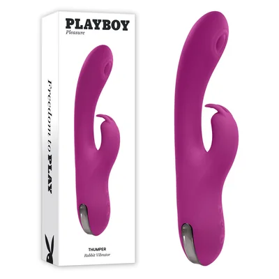 Playboy Thumper Rechargeable Tapping Silicone Dual Stimulation Vibrator Wild Star