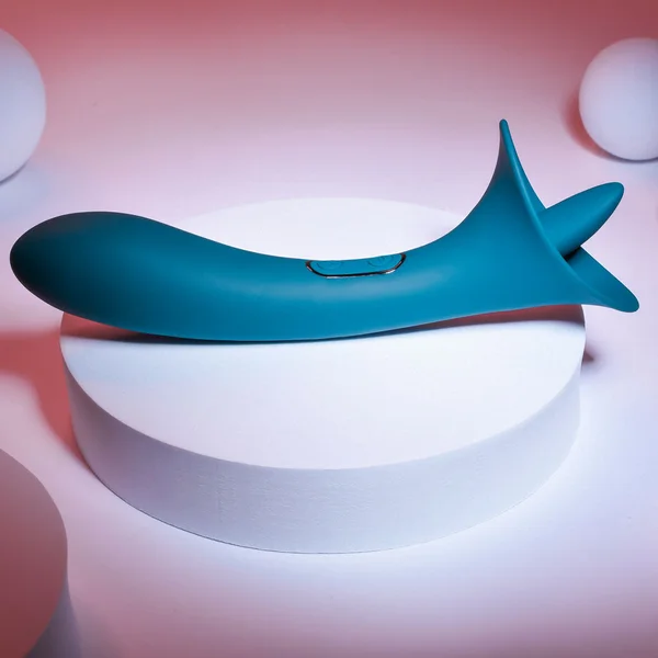 Playboy True Indulgence Rechargeable Dual Ended Silicone Flicking Vibrator Deep Teal