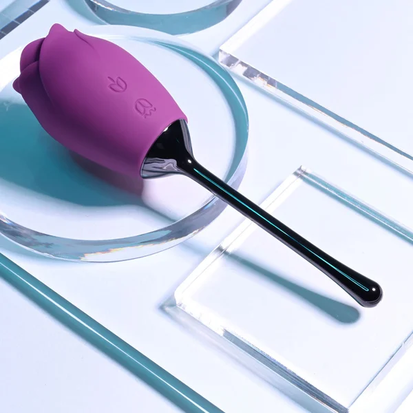 Playboy Petal Rechargeable Silicone Tongue Flicking Vibrator Wild Aster